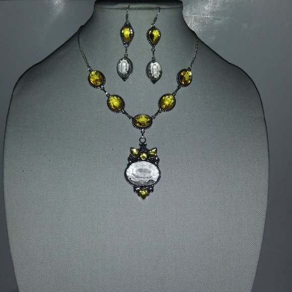 VINTAGE ART DECO HERKIMER DIAMONDS 2-SET - FOR A DUCHESS - BEVERLY HILLS! - Picture 2 of 9